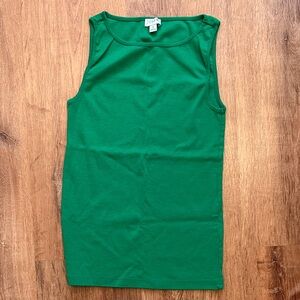 J. Crew Emerald Green Ribbed Sleeveless Tank